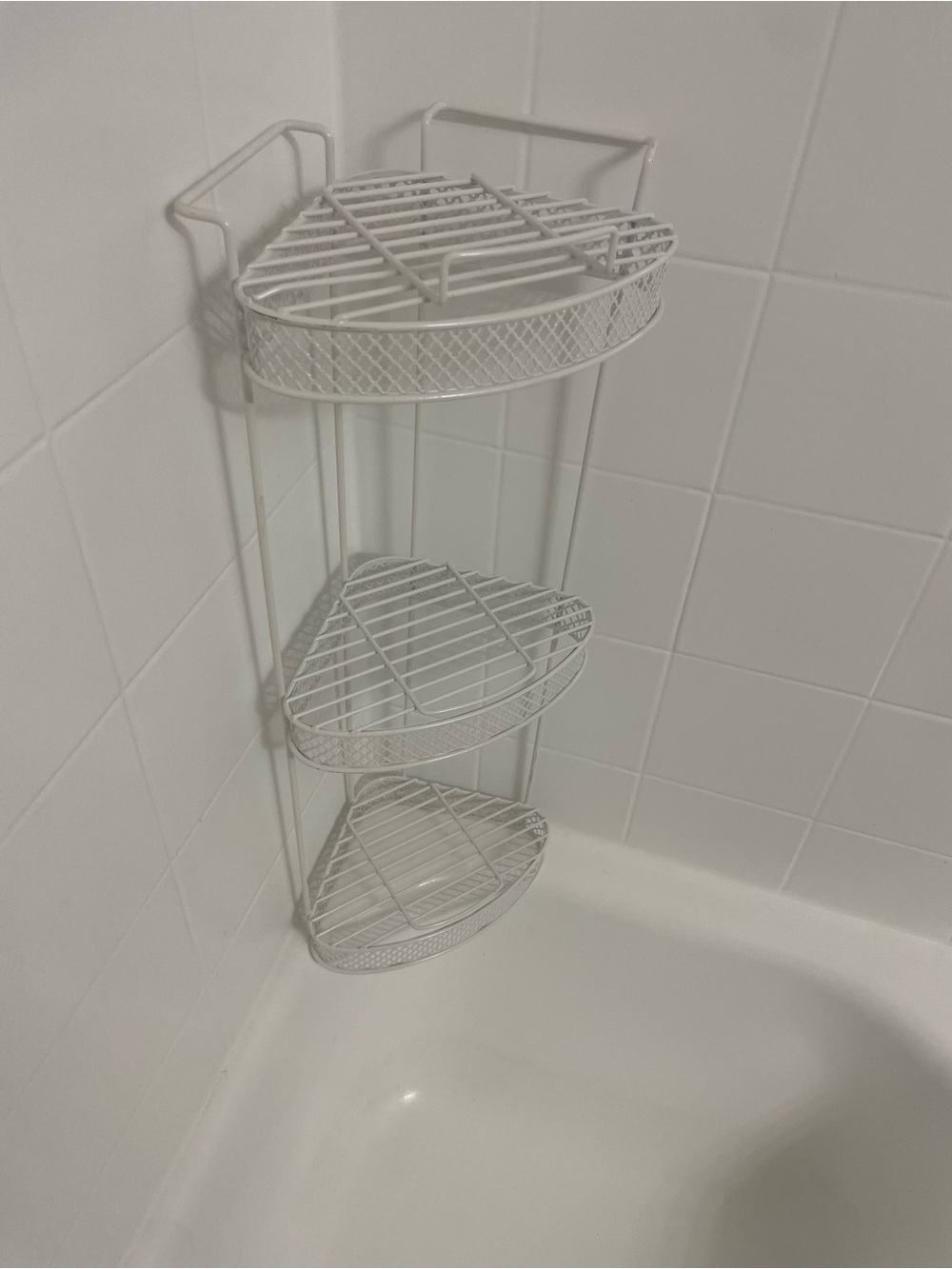 White Shower Caddy - 3-Tier Bath Shelf